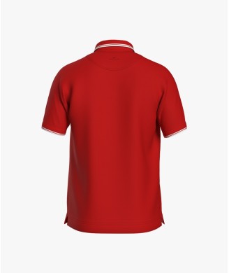 POLO STRIPE MC M'S ROSSO