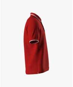 POLO STRIPE MC M'S ROSSO
